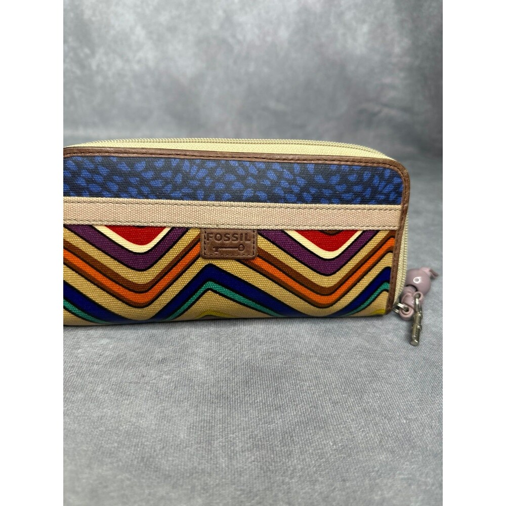 Fossil wallet key-per multi color